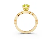 Cushion Cut Vintage Engagement Ring Setting for a Fancy Yellow Lab-Grown Diamond | Yellow Gold