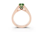 Cushion Cut Channel-Set Engagement Ring Setting for a Fancy Green Lab-Grown Diamond | Rose Gold
