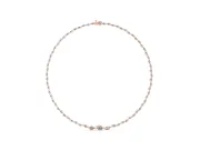 Marquise Lab-Grown Diamond Graduated Riviera Necklace | Wave Links | Rose Gold