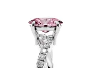 Oval Twist Engagement Ring Setting for a Fancy Pink Lab-Grown Diamond | Sterling Silver