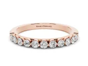 Round Diamond Eternity Band Set in Rose gold with Channel Setting