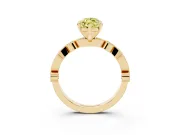 Marquise Vintage Milgrain Engagement Ring Setting for a Fancy Yellow Lab-Grown Diamond | Yellow Gold