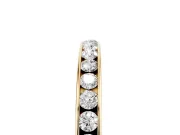 Round Diamond Wedding Eternity Band Set in Yellow gold with Channel Setting