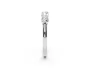 Round Diamond Half Eternity Band Set in White gold with Prong-Set Stones