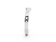 Round Lab-Grown Diamond V-Notch Channel Set Contour Wedding Band | Asymmetric | White Gold