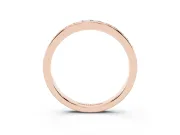 Round Diamond Wedding Eternity Band Set in Rose gold with Channel Setting