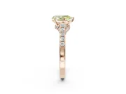 Pear-Shaped Pavé Solitaire Engagement Ring Setting for a Fancy Yellow Lab-Grown Diamond | Crossover Gallery | Rose Gold