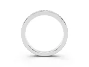 Round Diamond Pavé Contour Band Set in Silver
