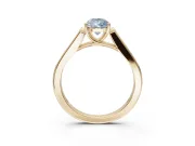 Pear-Shaped Engagement Ring Setting for a Fancy Blue Lab-Grown Diamond | Yellow Gold - Design NV-24597