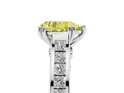 Pear-Shaped Channel Engagement Ring Setting for a Fancy Yellow Lab-Grown Diamond | Platinum - Design NV-24671