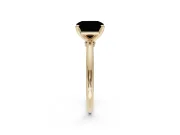 Radiant Cut Solitaire Engagement Ring Setting for a Fancy Pink Lab-Grown Diamond | Tapered Plain Band | Yellow Gold