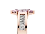 Marquise Channel-Set Engagement Ring Setting for a Fancy Pink Lab-Grown Diamond | Rose Gold