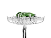 Pear-Shaped Engagement Ring Setting for a Fancy Green Lab-Grown Diamond | Sterling Silver - Design NV-24790