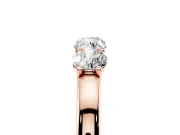 Round Diamond Four-Stone Band Set in Rose gold with Prong Setting
