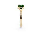 Radiant Cut Engagement Ring Setting for a Fancy Green Lab-Grown Diamond | Hidden Halo | Yellow Gold
