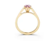 Pear-Shaped Solitaire Engagement Ring Setting for a Fancy Pink Lab-Grown Diamond | Yellow Gold