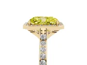 Radiant Cut Halo Engagement Ring Setting for a Fancy Yellow Lab-Grown Diamond | Yellow Gold - Design NV-24729