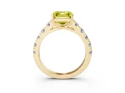 Asscher Cut Engagement Ring Setting for a Fancy Yellow Lab-Grown Diamond | Yellow Gold - Design NV-24643