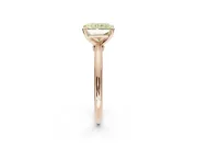 Radiant Cut Solitaire Engagement Ring Setting for a Fancy Yellow Lab-Grown Diamond | Tapered Plain Band | Rose Gold