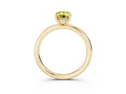 Emerald Cut Hidden Halo Ring Setting for a Fancy Yellow Lab-Grown Diamond | Yellow Gold