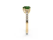 Heart-Shaped Engagement Ring Setting for a Fancy Green Lab-Grown Diamond | Yellow Gold - Design NV-24649
