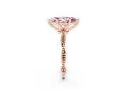 Marquise Twisted Solitaire Engagement Ring Setting for a Fancy Pink Lab-Grown Diamond | Rose Gold
