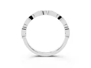 Marquise Diamond Smooth Bezel Eternity Band Set in Platinum with Full Circle of Stones