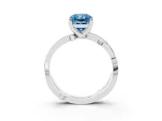 Radiant Cut Twisted Engagement Ring Setting for a Fancy Blue Lab-Grown Diamond | White Gold - Design NV-24635