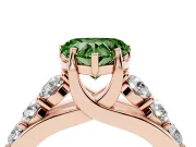 Heart-Shaped Engagement Ring Setting for a Fancy Green Lab-Grown Diamond | Rose Gold - Design NV-24645