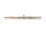 Round Lab-Grown Diamond Graduated Tennis Bracelet | Open Prong Settings | Yellow Gold