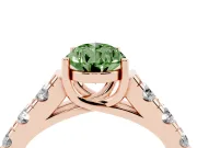 Pear-Shaped Engagement Ring Setting for a Fancy Green Lab-Grown Diamond | Rose Gold - Design NV-24643