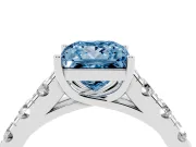 Princess Cut Engagement Ring Setting for a Fancy Blue Lab-Grown Diamond | Platinum - Design NV-24643