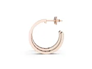 Baguette Lab-Grown Diamond Channel-Set Hoop Earrings | End-to-End Row | Rose Gold