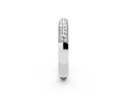 Round Diamond Double Row Eternity Band Set in White gold with Channel Setting
