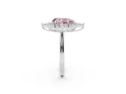 Pear-Shaped Engagement Ring Setting for a Fancy Pink Lab-Grown Diamond | Sterling Silver - Design NV-24790