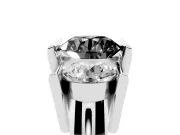 Fancy Black Round Cut Diamond Three-Stone Channel Set Ring Set in Silver with Smooth Polished Band