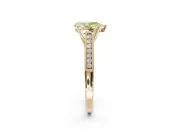Pear-Shaped Engagement Ring Setting for a Fancy Yellow Lab-Grown Diamond | Yellow Gold - Design NV-24597