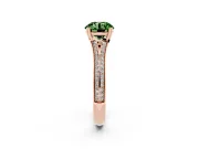 Round Split Shank Engagement Ring Setting for a Fancy Green Lab-Grown Diamond | Rose Gold
