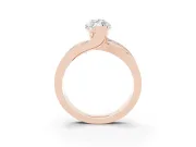 Marquise Graduated Channel Bypass Engagement Ring Setting | Split Shank | Rose Gold