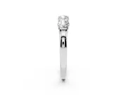 Four-Stone Round Diamond Band Set in White gold with Prong Setting