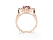 Heart-Shaped Engagement Ring Setting for a Fancy Pink Lab-Grown Diamond | Rose Gold - Design NV-24790
