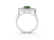 Round Engagement Ring Setting for a Fancy Green Lab-Grown Diamond | White Gold - Design NV-24790