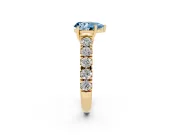 Pear-Shaped Engagement Ring Setting for a Fancy Blue Lab-Grown Diamond | Yellow Gold - Design NV-24643