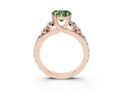 Heart-Shaped Engagement Ring Setting for a Fancy Green Lab-Grown Diamond | Rose Gold - Design NV-24645
