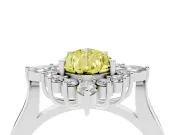 Pear-Shaped Engagement Ring Setting for a Fancy Yellow Lab-Grown Diamond | Sterling Silver - Design NV-24790