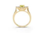 Emerald Cut Engagement Ring Setting for a Fancy Yellow Lab-Grown Diamond | Yellow Gold - Design NV-24790