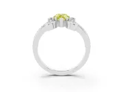 Pear-Shaped Scroll Solitaire Engagement Ring Setting for a Fancy Yellow Lab-Grown Diamond | Platinum