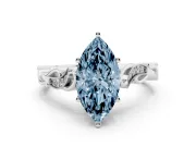 Marquise Vine Engagement Ring Setting for a Fancy Blue Lab-Grown Diamond | Platinum