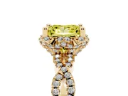 Princess Cut Halo Engagement Ring Setting for a Fancy Yellow Lab-Grown Diamond | Yellow Gold - Design NV-24725