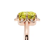 Radiant Cut Petal Halo Engagement Ring Setting for a Fancy Yellow Lab-Grown Diamond | Rose Gold